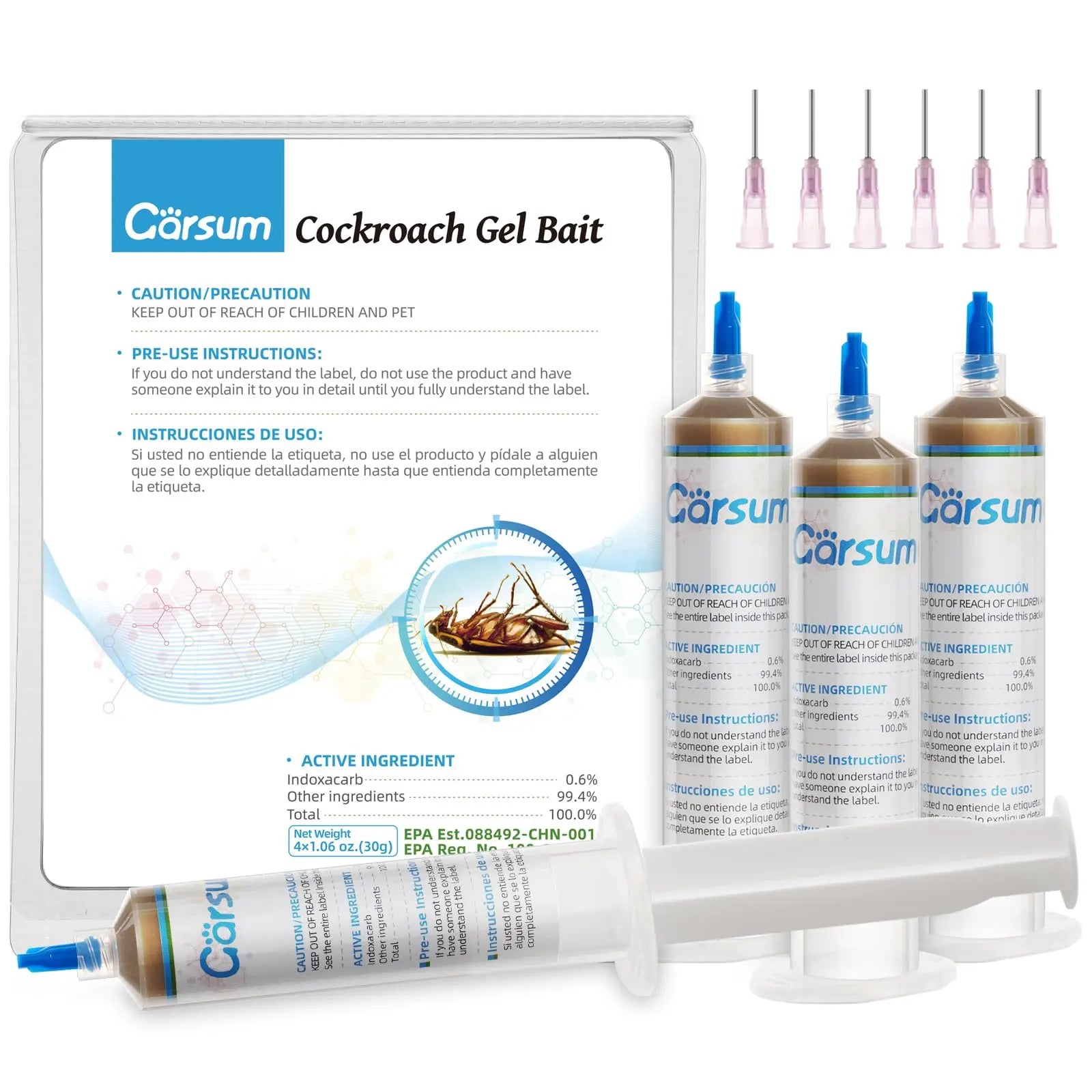 Garsum Roach Party Pooper Gel: 1 Box of 4 Tubes (30 Grams Each) – Because Your Home Isn’t a Cockroach Clubhouse!