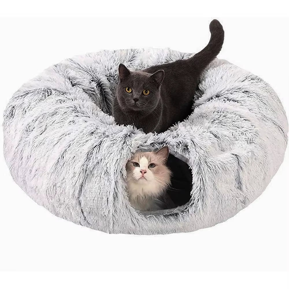 Feline Fort of Snuggles: The Purrfect Plush Playground & Naptime Nook for Couch Surfer Cats!