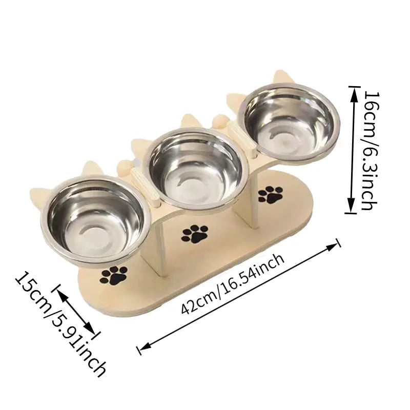 Cat's Gourmet Dining Experience: The Posh Paws Buffet Station for Feline Foodies - Now with Extra Stands for Your Royal Highnesses!