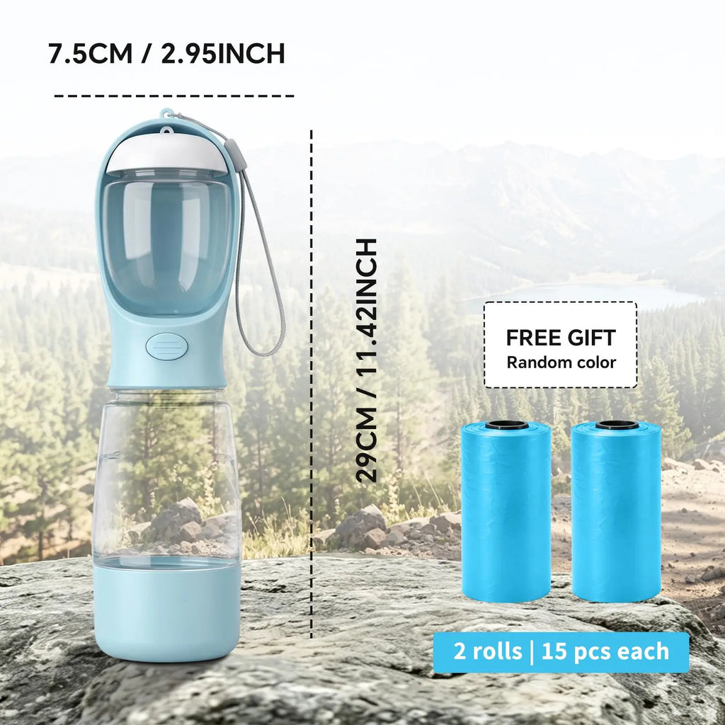 The Ultimate Doggy Hydration Station: Sippy Cup, Snack Shack, and Poop Bag Cannon All in One - Perfect for Adventures with Your Furry Sidekick!