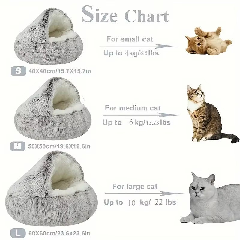 Cozy Cat Cloud: The Purr-fect 2-in-1 Snuggle Space for Furry Nappers and Tiny Canine Snoozers!