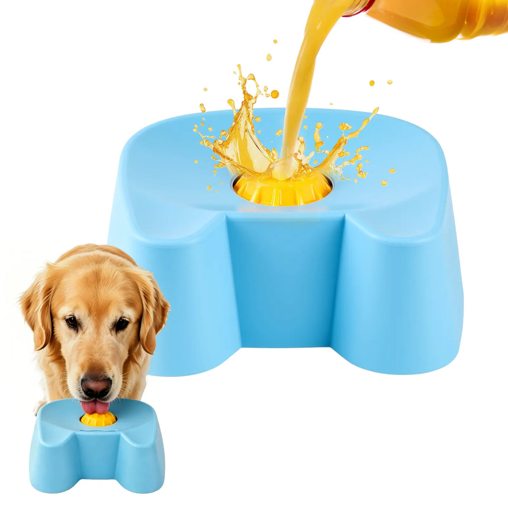 Bowl of Smackdown: The Ultimate Slow Chow Challenge for Pooches – Perfect for Sipping Bone Juice & Yogurt – Anxiety Zapper for Fido (Blue) - Mid-Year Mischief Sale at TikTok’s Playground!