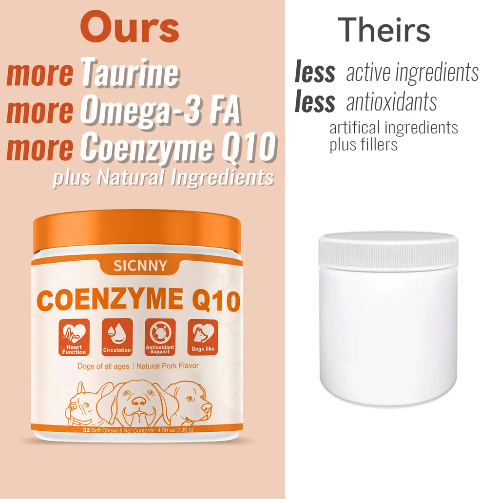 Pooch Power Chews: Tail-Wagging Taurine & Coq10 for Happy, Healthy Hounds!