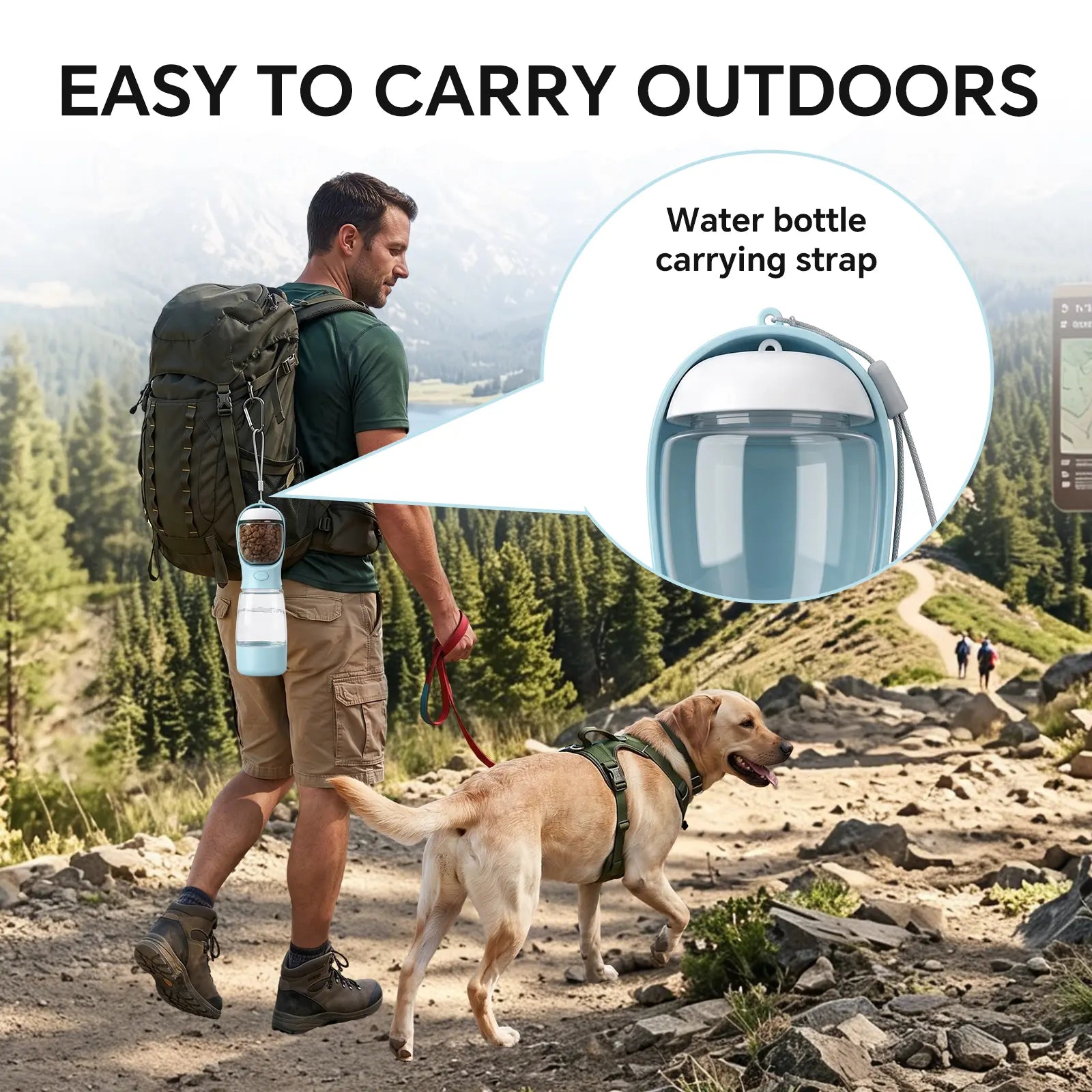 The Ultimate Doggy Hydration Station: Sippy Cup, Snack Shack, and Poop Bag Cannon All in One - Perfect for Adventures with Your Furry Sidekick!