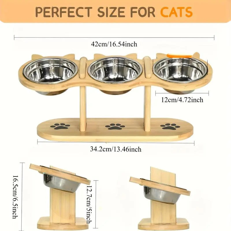 Cat's Gourmet Dining Experience: The Posh Paws Buffet Station for Feline Foodies - Now with Extra Stands for Your Royal Highnesses!