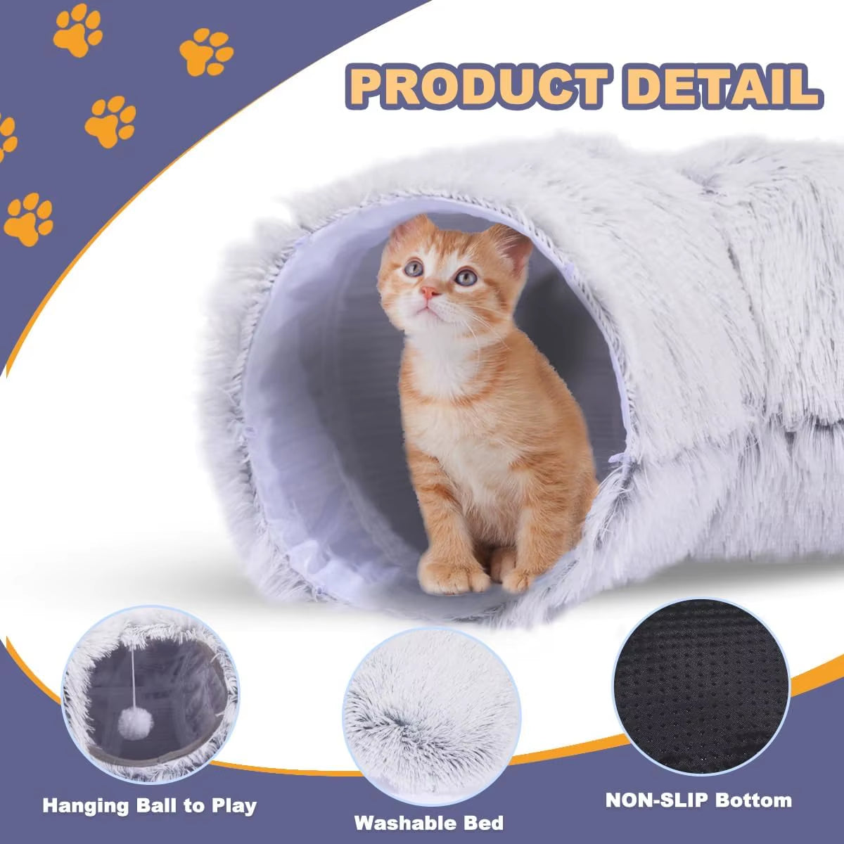 Feline Fort of Snuggles: The Purrfect Plush Playground & Naptime Nook for Couch Surfer Cats!