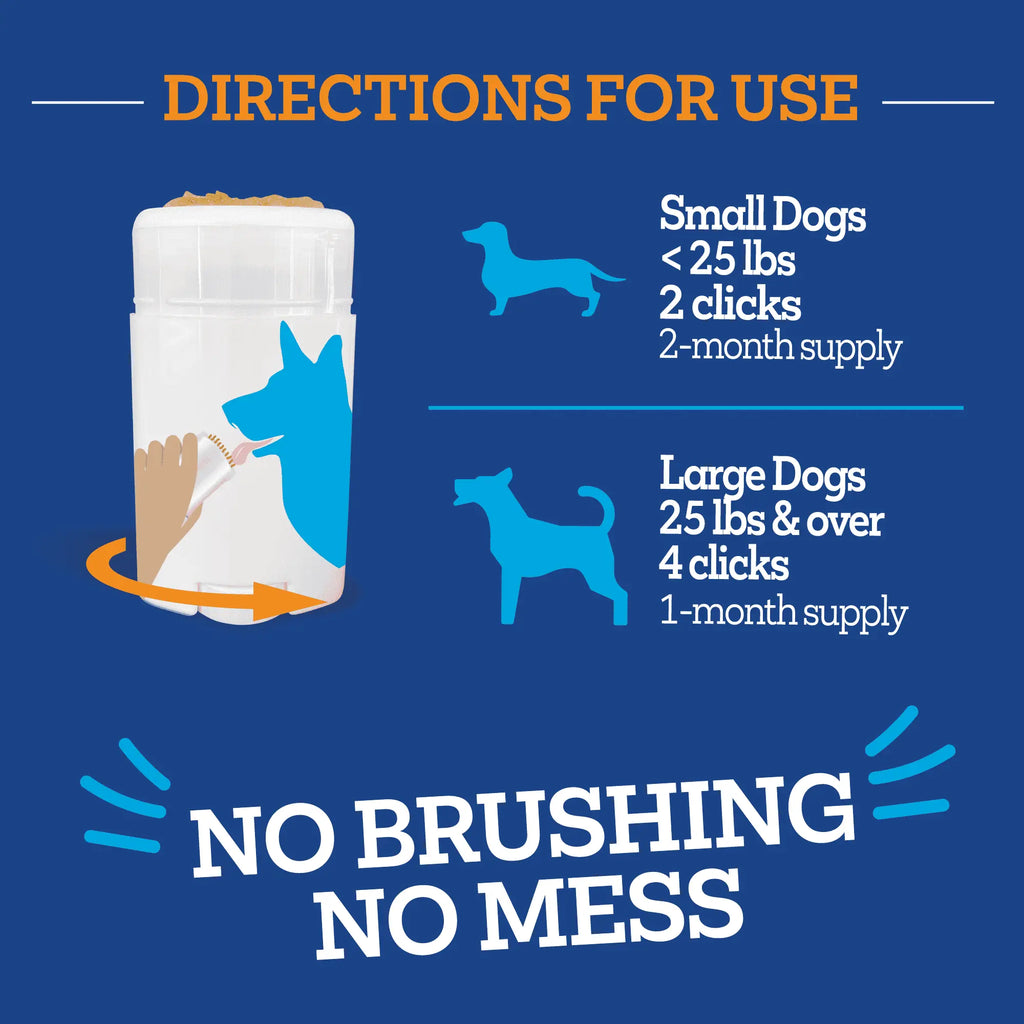 Twist+Lick Dental Gel for Dogs - Brush Free - Prolong Technology - Cleans Whitens Brightens - Controls Plaque & Tartar - Mess-Free Dental Care