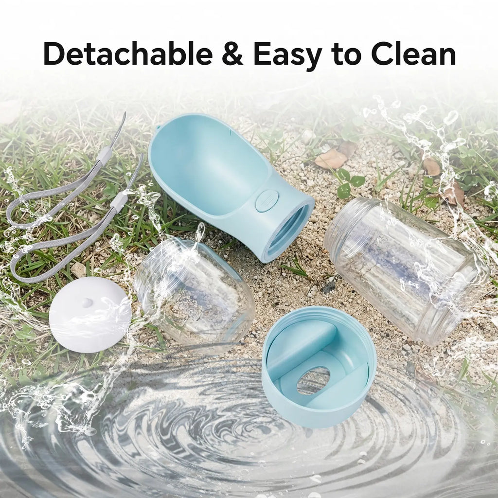 The Ultimate Doggy Hydration Station: Sippy Cup, Snack Shack, and Poop Bag Cannon All in One - Perfect for Adventures with Your Furry Sidekick!