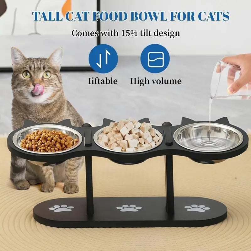 Cat's Gourmet Dining Experience: The Posh Paws Buffet Station for Feline Foodies - Now with Extra Stands for Your Royal Highnesses!