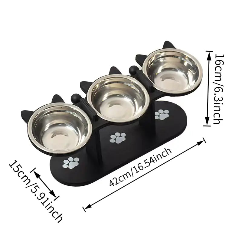 Cat's Gourmet Dining Experience: The Posh Paws Buffet Station for Feline Foodies - Now with Extra Stands for Your Royal Highnesses!