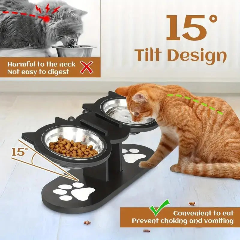Cat's Gourmet Dining Experience: The Posh Paws Buffet Station for Feline Foodies - Now with Extra Stands for Your Royal Highnesses!