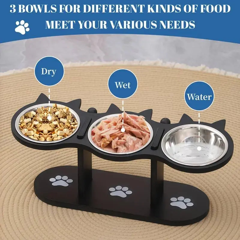 Cat's Gourmet Dining Experience: The Posh Paws Buffet Station for Feline Foodies - Now with Extra Stands for Your Royal Highnesses!