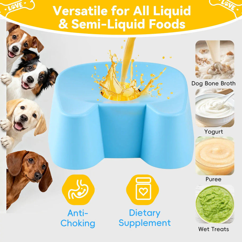 Bowl of Smackdown: The Ultimate Slow Chow Challenge for Pooches – Perfect for Sipping Bone Juice & Yogurt – Anxiety Zapper for Fido (Blue) - Mid-Year Mischief Sale at TikTok’s Playground!